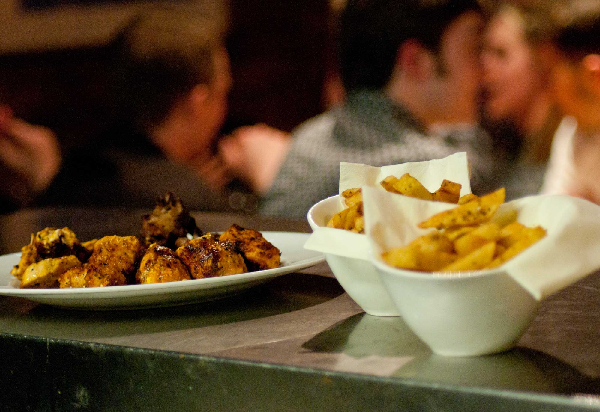 Meze dish with chips